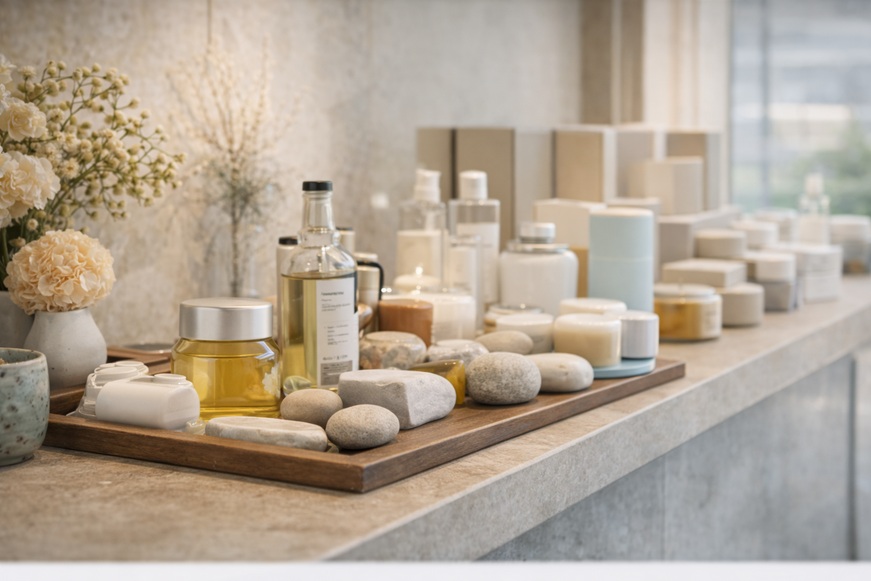 Selección de productos profesionales y cosmetología